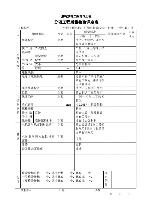 电抗器安装