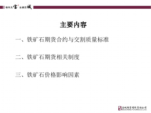 铁矿石期货培训