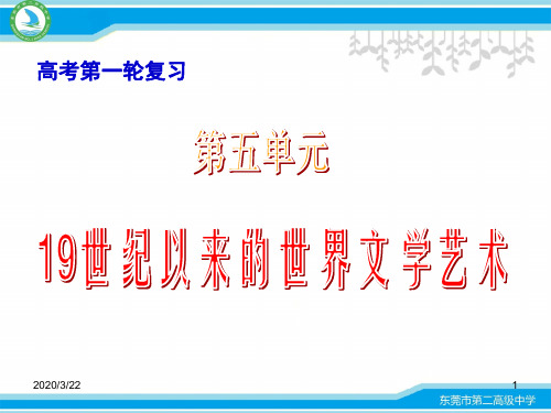 19世纪以来的世界文学艺术幻灯片