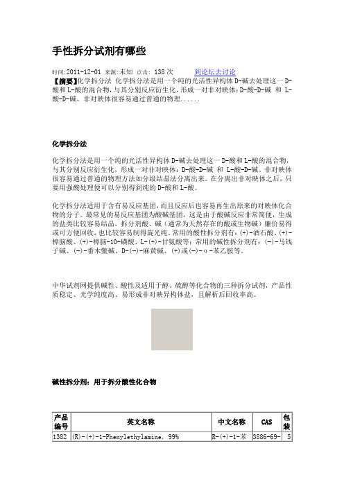 手性拆分试剂