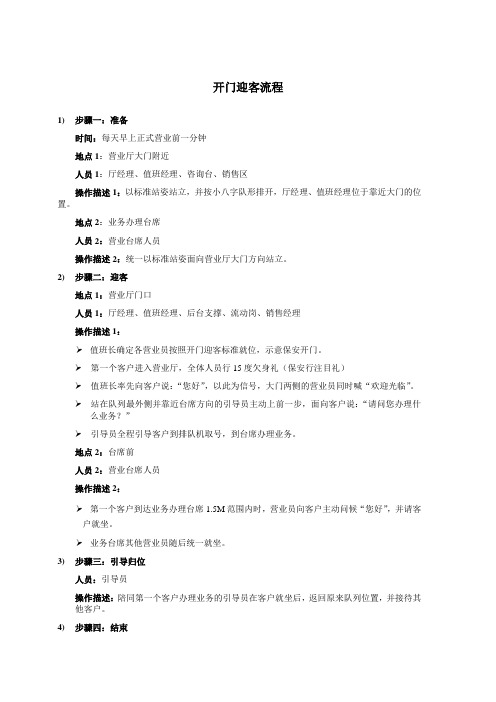 开门迎客流程