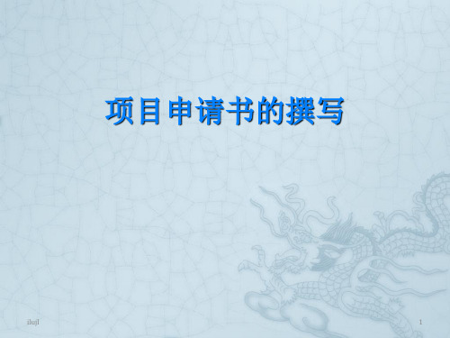 项目申请书的撰写演示课件.ppt