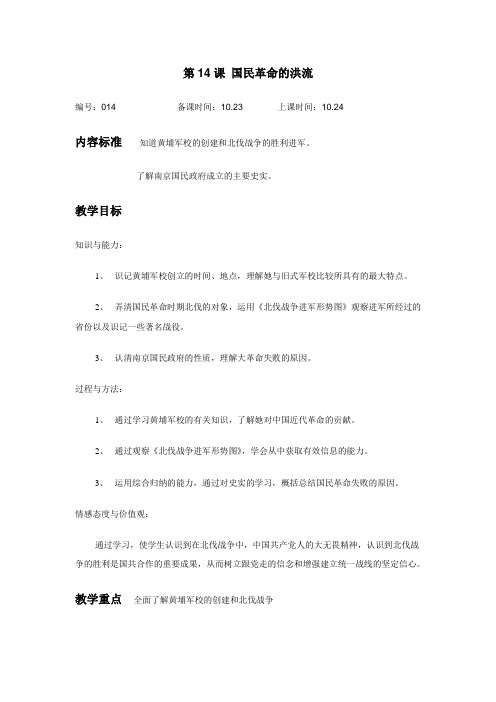 第14课 国民革命的洪流
