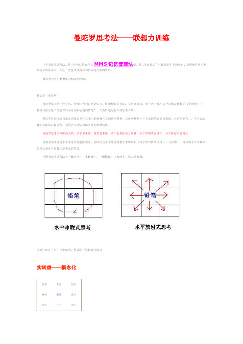 曼陀罗思考法——联想力训练