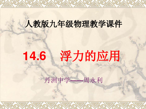 浮力的应用