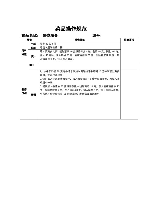 葱烧海参