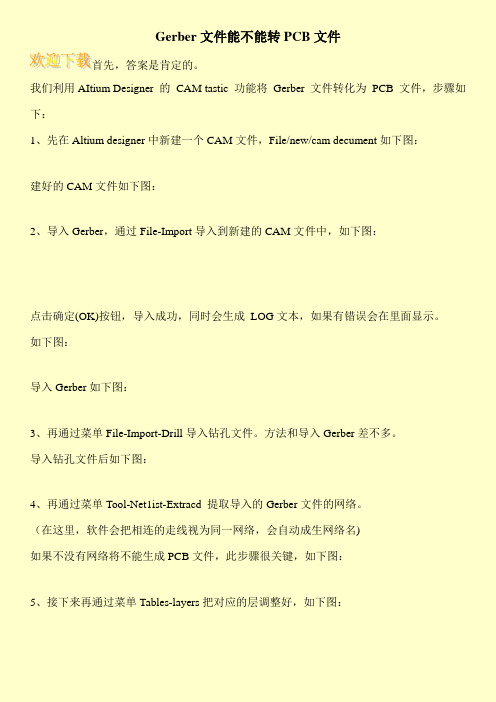 Gerber文件能不能转PCB文件