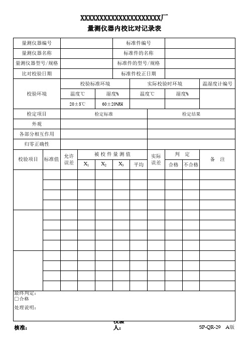 P78-内校比对记录表