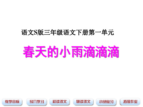 (语文S版)三年级语文下册课件 春天的小雨滴滴滴1