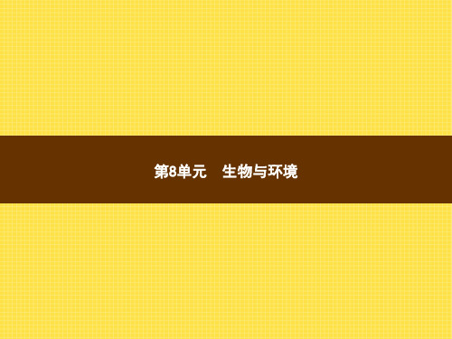 北师大版八年级下册生物 23.1生物的生存依赖一定的环境 课件 (共13张PPT)