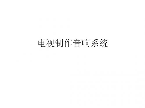 电视制作音响系统-PPT精选文档