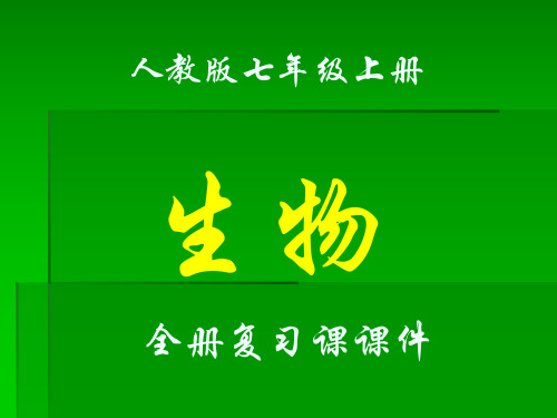 人教版七年级上册生物期末总复习课件【2019】