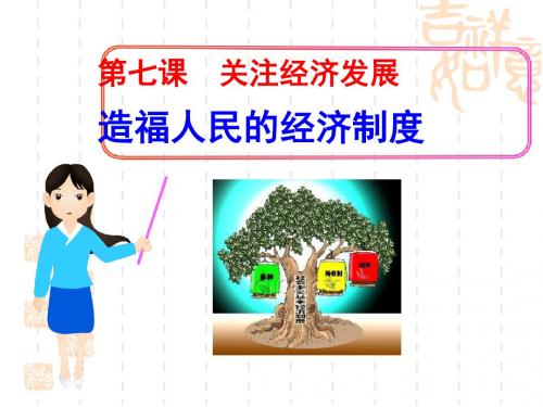 初中思想品德九年级全册(初三全册)《造福人民的经济制度》关注经济发展PPT课件【人教版】