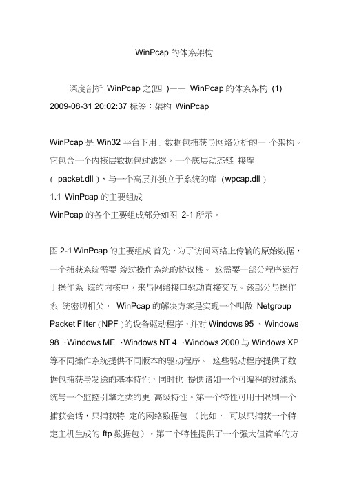 WinPcap的体系架构