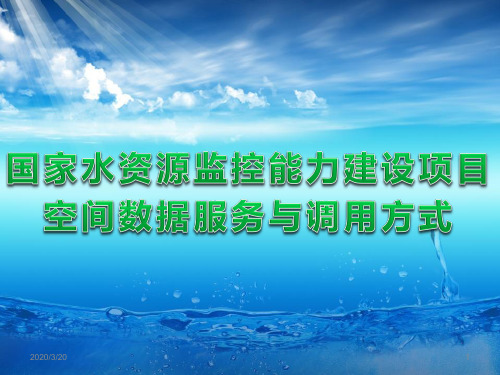 国家水资源监控能力建设项目空间数据服务与调用方式PPT课件