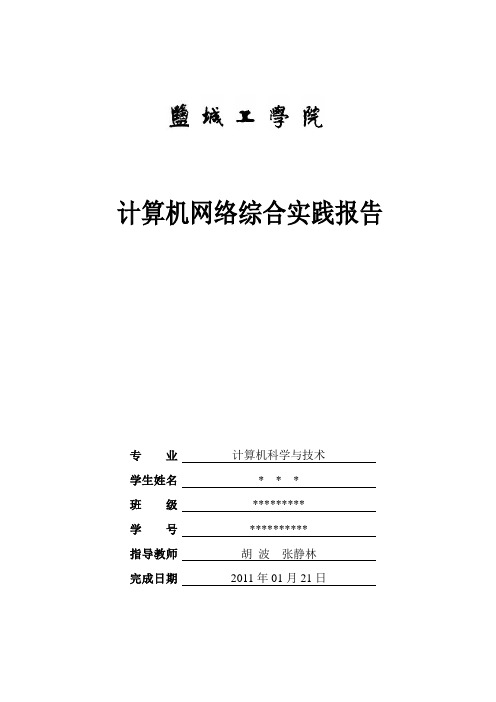 计算机网络综合实践报告模板