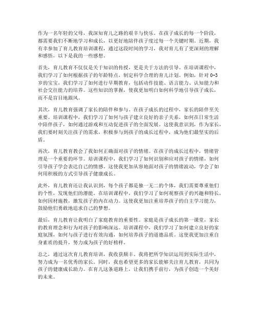 育儿教育培训感想