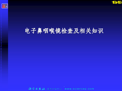 电子鼻咽喉镜检查及相关知识ppt课件