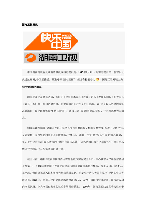 湖南卫视概况