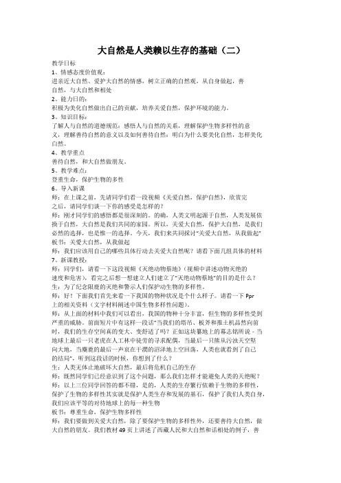 大自然是人类赖以生存的基础(二