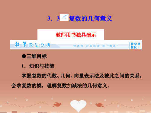 (教师用书)高中数学 3.3 复数的几何意义同步备课课件 苏教版选修2-2