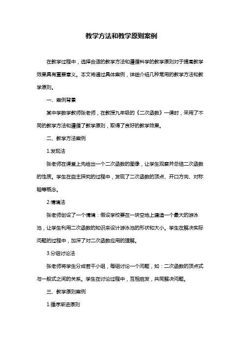 教学方法和教学原则案例