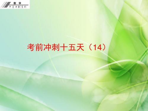 【数学课件】2017届中考数学总复习考前冲刺十五天练(17)