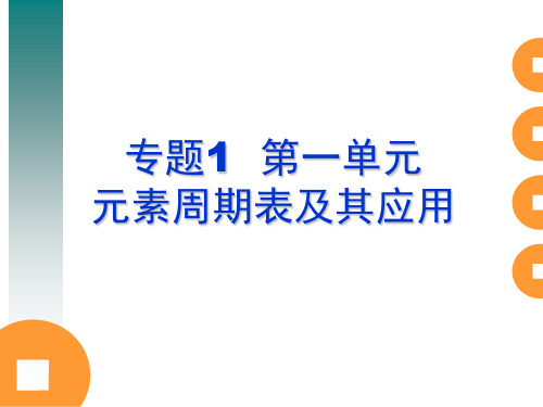 高中化学苏教版必修二1.1.1 元素周期表及其应用(共28张PPT)