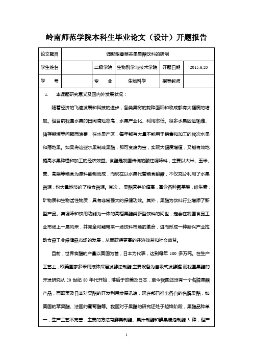 开题报告