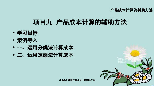 成本会计项目产品成本计算辅助方法