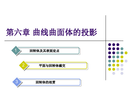 工程制图 第六章  曲线曲面体的投影