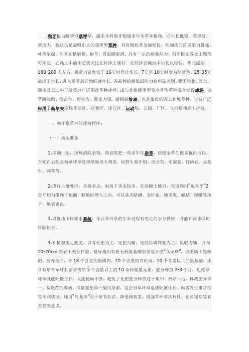 狗牙根为暖季型草坪1