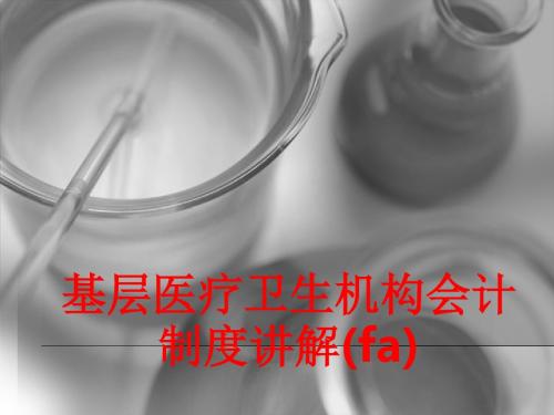 [课件]基层医疗卫生机构会计制度讲解(fa)PPT