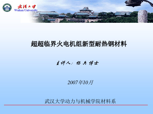 超超临界机组新型耐热钢材料