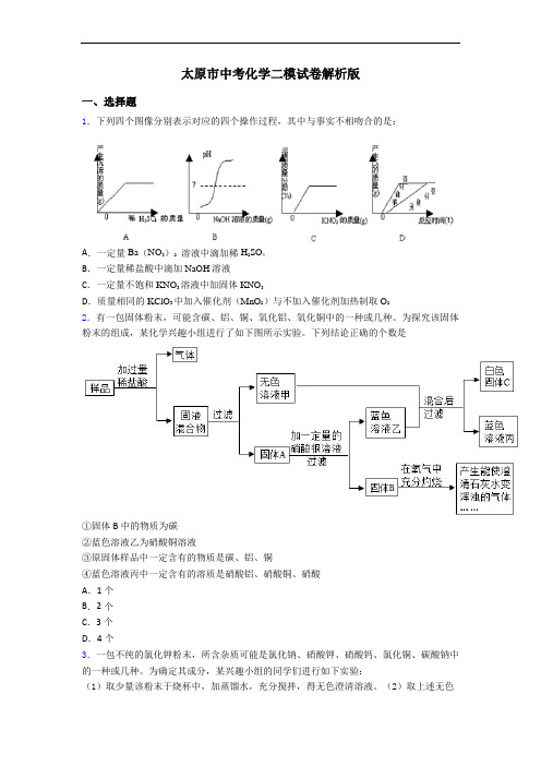 太原市中考化学二模试卷解析版