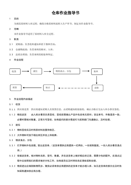 仓库作业指导书