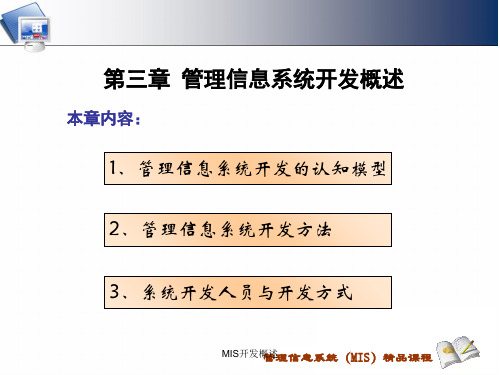 MIS开发概述PPT课件