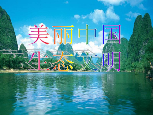 生态文明  美丽中国----2013年最新中考政治专题复习