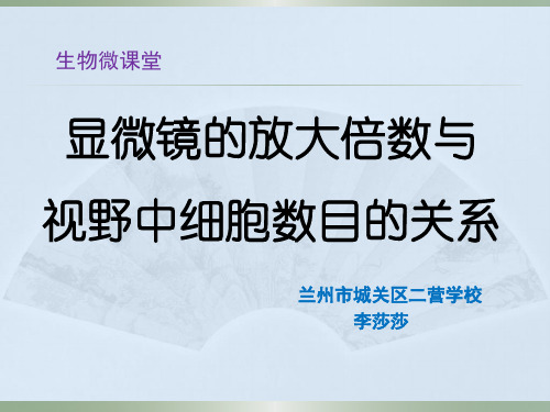 显微镜的放大倍数与细胞数目的关系