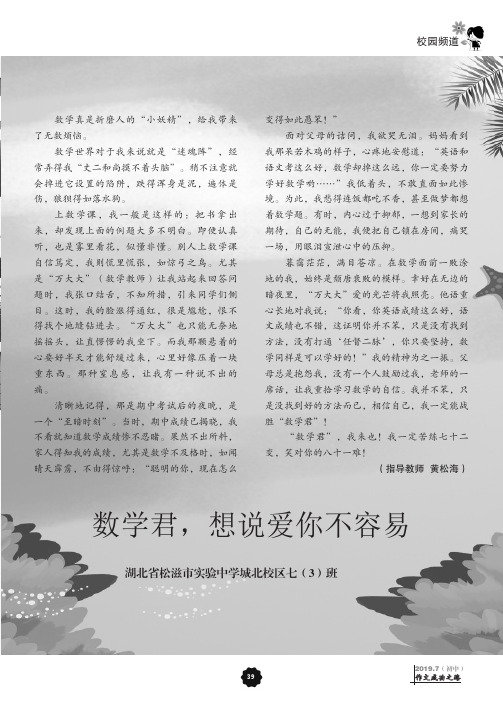 数学君,想说爱你不容易