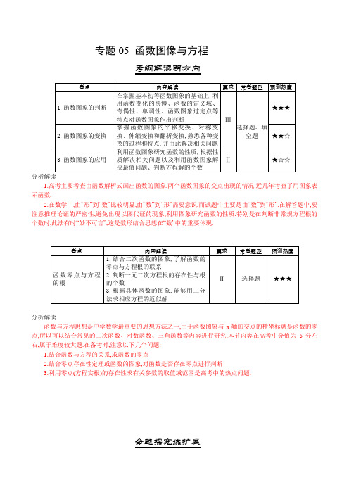 高考(2016-2018)数学(理)真题分项版解析——专题05函数图象与方程(原卷版)