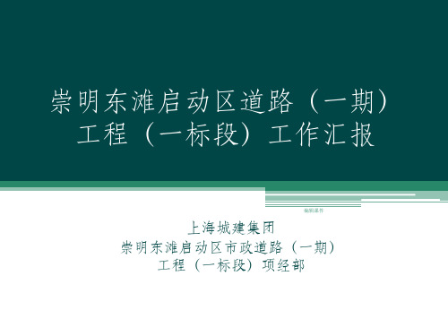 市政工程汇报