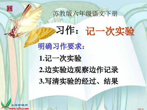 (苏教版)六年级语文下册课件_习作4有趣的实验_1