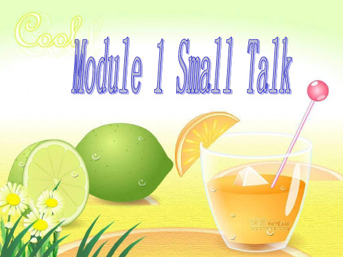 外研版高中英语选修6《Module 1 Small Talk》之一