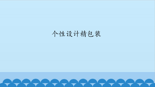 五年级上册信息技术课件-第二单元 第4课 个性设计精包装 辽师大版(共22张PPT)
