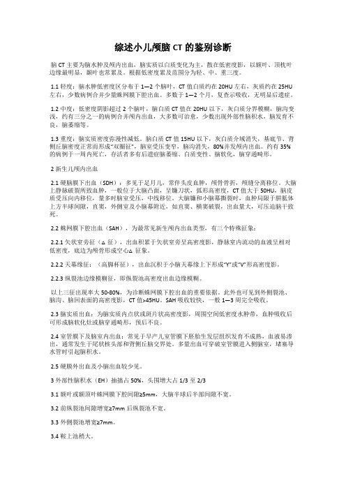 综述小儿颅脑CT的鉴别诊断