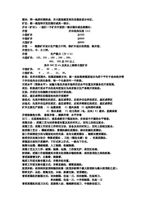煤矿地下开采