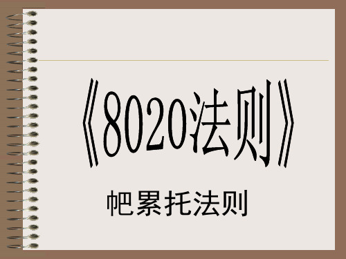 8020法则精品PPT课件