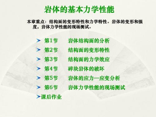 岩体的基本力学性能