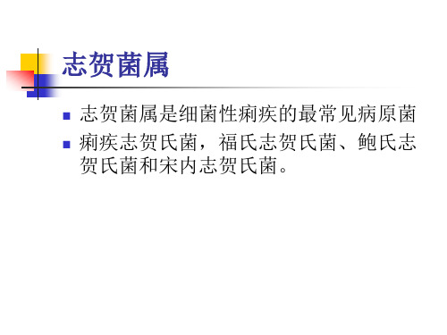 检验微生物学 志贺菌属